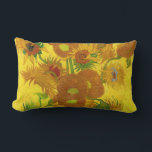 Van Gogh Fifteen Sunflowers In A Vase Fine Art Lumbar Cushion<br><div class="desc">Vincent Van Gogh Fifteen Sunflowers In A Vase Sunflowers (original title, in French: Tournesols) are the subject of two series of still life paintings by the Dutch Post-Impressionist painter Vincent van Gogh. Art by Vincent van Gogh Movement: Post-Impressionism Artistic beautiful floral vintage fine art painting featuring fifteen sunflowers in a...</div>