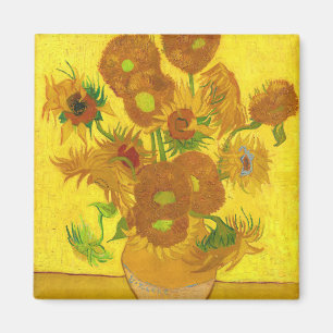 Van Gogh Fifteen Sunflowers In A Vase Fine Art Magnet
