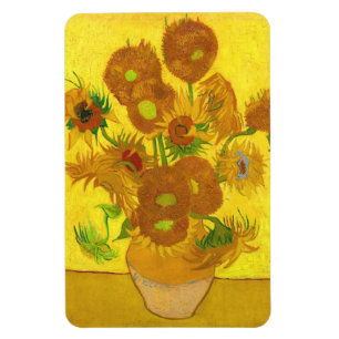 Van Gogh Fifteen Sunflowers In A Vase Fine Art Magnet