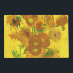 Van Gogh Fifteen Sunflowers In A Vase Fine Art Placemat<br><div class="desc">Vincent Van Gogh Fifteen Sunflowers In A Vase Sunflowers (original title, in French: Tournesols) are the subject of two series of still life paintings by the Dutch Post-Impressionist painter Vincent van Gogh. Art by Vincent van Gogh Movement: Post-Impressionism Artistic beautiful floral vintage fine art painting featuring fifteen sunflowers in a...</div>
