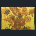 Van Gogh Fifteen Sunflowers In A Vase Fine Art Placemat<br><div class="desc">Vincent Van Gogh Fifteen Sunflowers In A Vase Sunflowers (original title, in French: Tournesols) are the subject of two series of still life paintings by the Dutch Post-Impressionist painter Vincent van Gogh. Art by Vincent van Gogh Movement: Post-Impressionism Artistic beautiful floral vintage fine art painting featuring fifteen sunflowers in a...</div>
