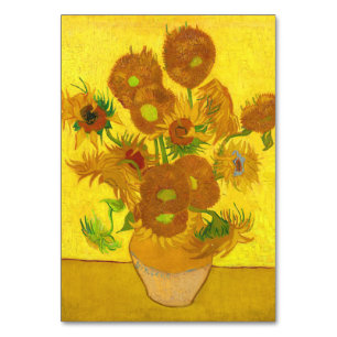 Van Gogh Fifteen Sunflowers In A Vase Fine Art Table Number