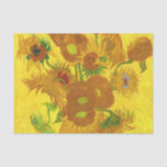 Van Gogh Fifteen Sunflowers In A Vase Fine Art Tissue Paper<br><div class="desc">Vincent Van Gogh Fifteen Sunflowers In A Vase Sunflowers (original title, in French: Tournesols) are the subject of two series of still life paintings by the Dutch Post-Impressionist painter Vincent van Gogh. Art by Vincent van Gogh Movement: Post-Impressionism Artistic beautiful floral vintage fine art painting featuring fifteen sunflowers in a...</div>