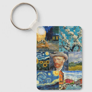Van Gogh Fine Art Collage Key Ring