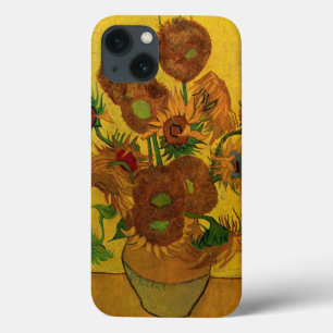 Van Gogh Fine Art Flowers, Vase with 15 Sunflowers iPhone 13 Case