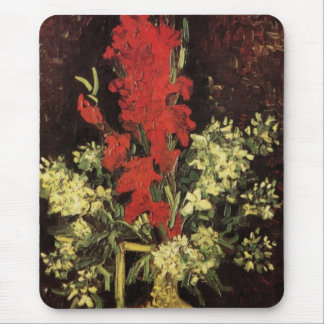 Van Gogh Fine Art Vase with Gladioli and Carnation Mouse Pad