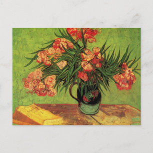 Van Gogh Fine Art, Vase with Oleanders and Books Postcard