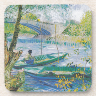 Van Gogh Fishermen and boats in the Pont de Clichy Coaster