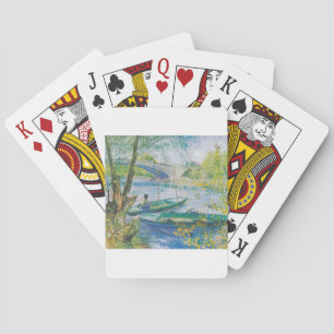 Van Gogh Fishermen and boats in the Pont de Clichy Playing Cards