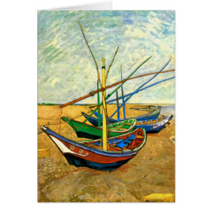 Van Gogh Fishing Boats on Beach at Saintes Maries