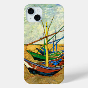Van Gogh Fishing Boats on Beach at Saintes Maries iPhone 15 Mini Case