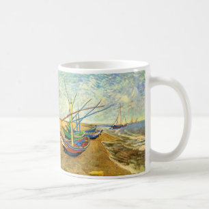Van Gogh Fishing Boats on Beach at Saintes Maries Coffee Mug