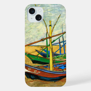 Van Gogh Fishing Boats on Beach at Saintes Maries iPhone 15 Plus Case