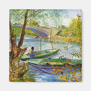 Van Gogh - Fishing in the Spring Magnet