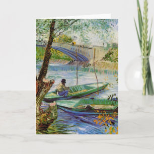 Van Gogh Fishing in the Spring, Pont de Clichy Card