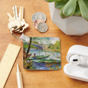 Van Gogh Fishing in the Spring, Pont de Clichy Key Ring