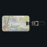 Van Gogh Fishing in the Spring, Pont de Clichy Luggage Tag<br><div class="desc">Fishing in the Spring, the Pont de Clichy by Vincent van Gogh is a vintage fine art post impressionism maritime painting featuring a man in a boat fishing in the Seine river in springtime at the Pont de Clichy bridge. About the artist: Vincent Willem van Gogh was a Post Impressionist...</div>
