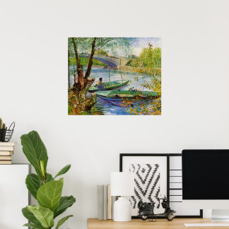 Van Gogh Fishing in the Spring, Pont de Clichy Poster