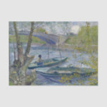 Van Gogh Fishing Spring Painting Tissue Paper<br><div class="desc">Vincent Van Gogh  (30 March 1853 – 29 July 1890) was an influential Dutch post-impressionist painter.  This painting is Fishing in the Spring Pont de Clichy.</div>