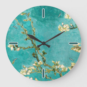 Van Gogh Floral Almond Tree Large Clock