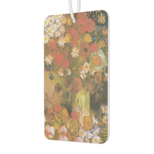 Van Gogh Floral Still Life Red Poppies & Roses Car Air Freshener