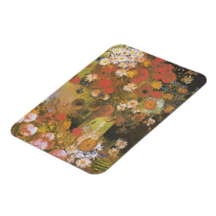 Van Gogh Floral Still Life Red Poppies & Roses Magnet