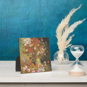Van Gogh Floral Still Life Red Poppies & Roses Plaque