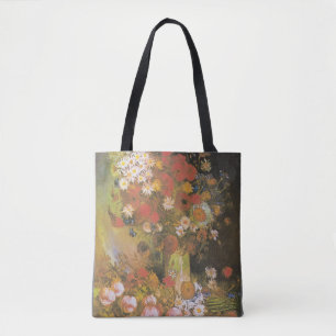 Van Gogh Floral Still Life Red Poppies & Roses Tote Bag