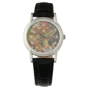 Van Gogh Floral Still Life Red Poppies & Roses Watch
