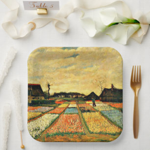 Van Gogh - Flower Beds in Holland Paper Plate