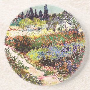 Van Gogh Flowering Garden At Arles Floral Fine Art Coaster