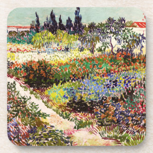 Van Gogh Flowering Garden At Arles Floral Fine Art Coaster
