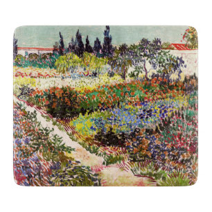 Van Gogh Flowering Garden At Arles Floral Fine Art Cutting Board