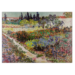 Van Gogh Flowering Garden At Arles Floral Fine Art Cutting Board