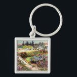 Van Gogh Flowering Garden At Arles Floral Fine Art Key Ring<br><div class="desc">Vincent Van Gogh Flowering Garden At Arles With Path Fine Art Vincent Willem van Gogh was a Post-Impressionist painter whose work had a far-reaching influence on 20th-century art. His output includes portraits, self portraits, landscapes and still lifes of cypresses, flower fields, trees in bloom, gardens, wheat fields and flowers. Between...</div>
