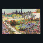 Van Gogh Flowering Garden At Arles Floral Fine Art Laminated Place Mat<br><div class="desc">Vincent Van Gogh Flowering Garden At Arles With Path Fine Art Vincent Willem van Gogh was a Post-Impressionist painter whose work had a far-reaching influence on 20th-century art. His output includes portraits, self portraits, landscapes and still lifes of cypresses, flower fields, trees in bloom, gardens, wheat fields and flowers. Between...</div>