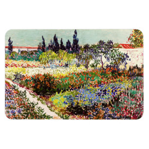 Van Gogh Flowering Garden At Arles Floral Fine Art Magnet
