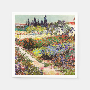 Van Gogh Flowering Garden At Arles Floral Fine Art Napkin