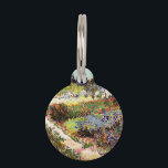 Van Gogh Flowering Garden At Arles Floral Fine Art Pet Tag<br><div class="desc">Vincent Van Gogh Flowering Garden At Arles With Path Fine Art Vincent Willem van Gogh was a Post-Impressionist painter whose work had a far-reaching influence on 20th-century art. His output includes portraits, self portraits, landscapes and still lifes of cypresses, flower fields, trees in bloom, gardens, wheat fields and flowers. Between...</div>