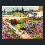 Van Gogh Flowering Garden At Arles Floral Fine Art Photo Print<br><div class="desc">Vincent Van Gogh Flowering Garden At Arles With Path Fine Art Vincent Willem van Gogh was a Post-Impressionist painter whose work had a far-reaching influence on 20th-century art. His output includes portraits, self portraits, landscapes and still lifes of cypresses, flower fields, trees in bloom, gardens, wheat fields and flowers. Between...</div>