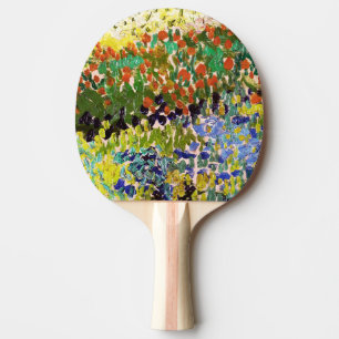 Van Gogh Flowering Garden At Arles Floral Fine Art Ping Pong Paddle