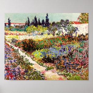 Van Gogh Flowering Garden At Arles Floral Fine Art Poster