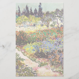 Van Gogh Flowering Garden At Arles Floral Fine Art Stationery