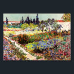 Van Gogh Flowering Garden At Arles Floral Fine Art Table Number<br><div class="desc">Vincent Van Gogh Flowering Garden At Arles With Path Fine Art Vincent Willem van Gogh was a Post-Impressionist painter whose work had a far-reaching influence on 20th-century art. His output includes portraits, self portraits, landscapes and still lifes of cypresses, flower fields, trees in bloom, gardens, wheat fields and flowers. Between...</div>