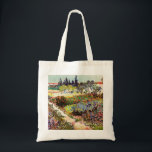 Van Gogh Flowering Garden At Arles Floral Fine Art Tote Bag<br><div class="desc">Vincent Van Gogh Flowering Garden At Arles With Path Fine Art Vincent Willem van Gogh was a Post-Impressionist painter whose work had a far-reaching influence on 20th-century art. His output includes portraits, self portraits, landscapes and still lifes of cypresses, flower fields, trees in bloom, gardens, wheat fields and flowers. Between...</div>
