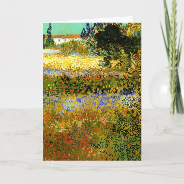 Van Gogh - Flowering Garden Card (Front)