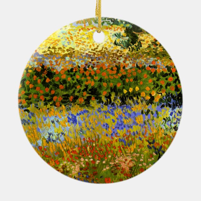 Van Gogh - Flowering Garden Ceramic Ornament (Back)