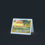 VAN GOGH "Flowering Garden with Path " Birthday Card<br><div class="desc">Celebrate a special day with the enchanting beauty of the VAN GOGH "Flowering Garden with Path" Birthday Card. This exquisite card reproduces Vincent van Gogh's masterpiece, showcasing a vibrant garden in full bloom with a charming path weaving through the lush foliage. The vivid colours and swirling brushstrokes capture the essence...</div>