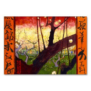 Van Gogh Flowering Plum Tree After Hiroshige Table Number