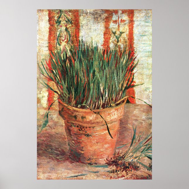 Van Gogh: Flowerpot with Chives Poster (Front)